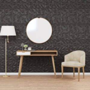 Стеновые панели U24 48 шт, черные, 50 x 50 см, EPS 12 м² аметист
