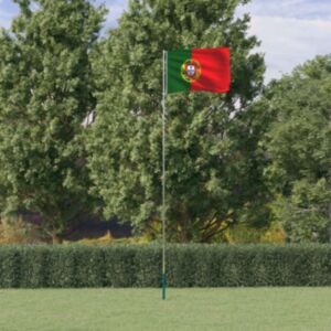 Pood24 Portugali lipp ja lipumast, 5,55 m, alumiinium
