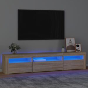Pood24 telerialus LED-tuledega, Sonoma tamm, 195x35x40 cm