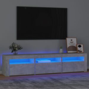 Pood24 telerialus LED-tuledega, betoonhall, 180x35x40 cm