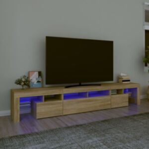 Pood24 telerialus LED-tuledega, Sonoma tamm, 230x36,5x40 cm