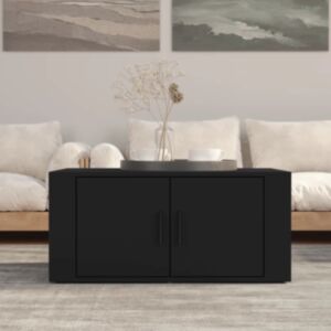 Журнальный столик U24, черный, 80x50x36 см, искусственное дерево
