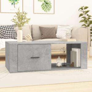 Журнальный столик U24, серый бетон, 100 x 50,5 x 35 см, искусственное дерево