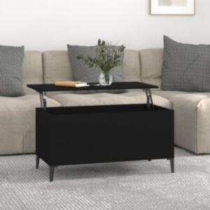 Журнальный столик U24, черный, 90 x 44,5 x 45 см, искусственное дерево