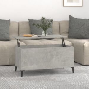 Журнальный столик U24, серый бетон, 90 x 44,5 x 45 см, искусственное дерево