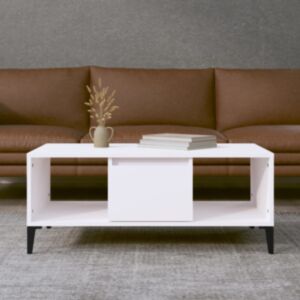 Журнальный столик U24, белый, 90x50x36,5 см, искусственное дерево
