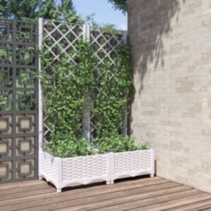 Pood24 võrega taimekast, valge, 80 x 40 x 121,5 cm PP