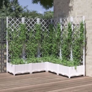 Pood24 võrega taimekast, valge, 120 x 120 x 121,5 cm PP