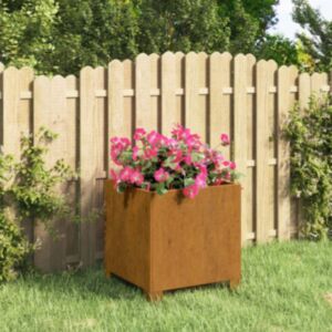 Pood24 jalgadega taimekast, rooste, 32x30x33 cm, Corten teras