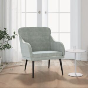 Pood24 tugitool, helehall, 63 x 76 x 80 cm, samet