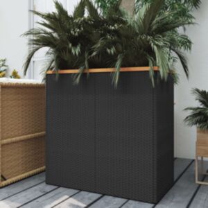 Pood24 taimekast, must, 80x40x80 cm, polürotang