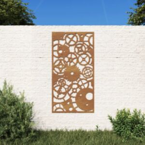 Настенное украшение для сада U24, 105x55 см, дизайн шестерни из стали Corten