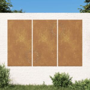 Pood24 aia seinakaunistus, 3 osa, 105x55 cm, Corteni teras, päike