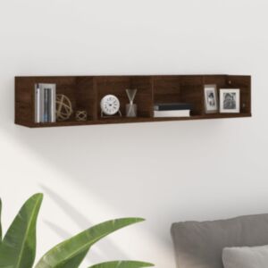 Полка настенная U24 CD, дуб коричневый, 100 x 18 x 18 см, искусственное дерево