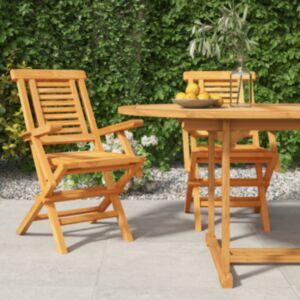 Складные садовые стулья U24 2 шт., 56 x 63 x 90 см, тик