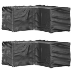 Pood24 L-kujulised aiamööbli katted 2 tk, 16 aasaga, 215 x 215 x 90 cm