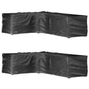 Pood24 L-kujulised aiamööbli katted 2 tk, 18 aasaga, 220x285x80 cm