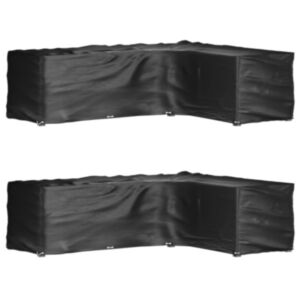 Pood24 L-kujulised aiamööbli katted 2 tk, 18 aasaga, 285x220x80 cm