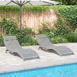 Pood24 lamamistoolid 2 tk Hallid 184x55x64 cm Täispuidust akaatsia