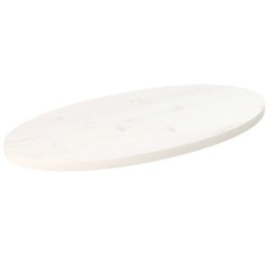 Pood24 lauaplaat, valge, 80 x 40 x 2,5 cm, männipuit, ovaalne