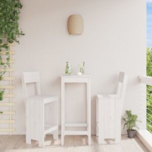Pood24 baaripukid 2 tk, valge, 40x48,5x115,5 cm, männipuit