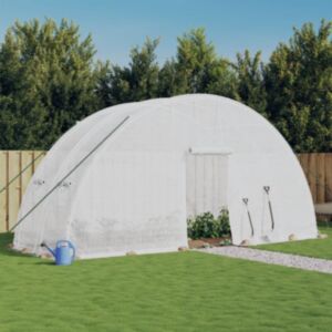 Pood24 kasvuhoone terasraamiga, valge, 12 m², 6x2x2,85 m