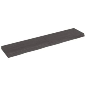 Pood24 seinariiul, tumepruun, 140x30x(2-6) cm, töödeldud tammepuit