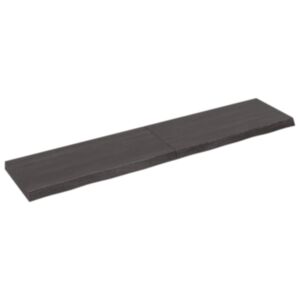 Pood24 seinariiul, tumepruun, 180x40x(2-6) cm, töödeldud tammepuit