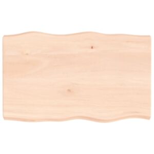 Pood24 lauaplaat, 80 x 50 x (2-6) cm, täispuit, naturaalsed servad