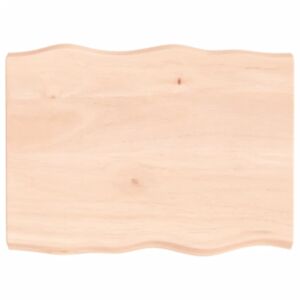 Pood24 lauaplaat, 80x60x6 cm, tammepuit, naturaalsed servad