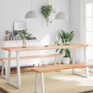 Pood24 lauaplaat, helepruun, 220x40x(2-4) cm, töödeldud täispuit