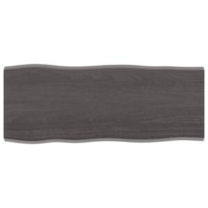 Pood24 lauaplaat, tumehall, 100x40x2 cm, töödeldud tammepuit