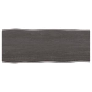 Pood24 lauaplaat, tumehall, 100x40x4 cm, töödeldud tammepuit