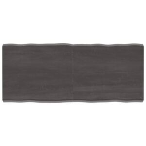 Pood24 lauaplaat, tumepruun, 140 x 60 x (2-6) cm, töödeldud täispuit