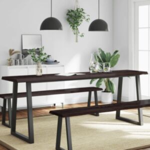 Pood24 lauaplaat, tumepruun, 220x40x(2-4) cm, töödeldud täispuit