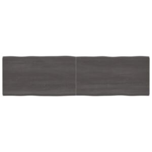 Pood24 lauaplaat, tumehall, 220 x 60 x (2-4) cm, töödeldud täispuit