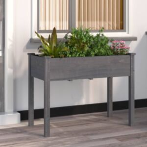 Pood24 voodriga taimelava, hall, 118 x 59 x 76 cm, nulupuit