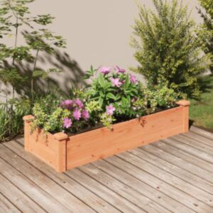 Pood24 voodriga aia taimelava, pruun, 120 x 45 x 25 cm, nulupuit