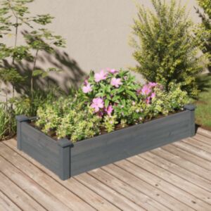 Pood24 voodriga aia taimelava, hall, 120 x 60 x 25 cm, nulupuit