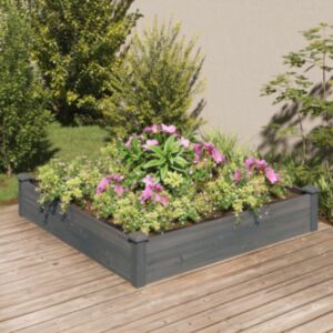 Pood24 voodriga aia taimelava, hall, 120 x 120 x 25 cm, nulupuit