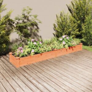 Pood24 voodriga aia taimelava, pruun, 240 x 45 x 25 cm, nulupuit