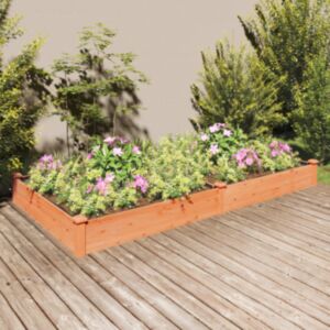 Pood24 voodriga aia taimelava, pruun, 240 x 120 x 25 cm, nulupuit