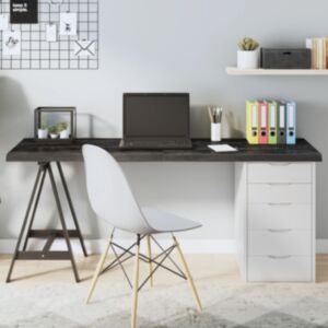 Pood24 lauaplaat, tumehall, 160x40x(2-4) cm, töödeldud tammepuit