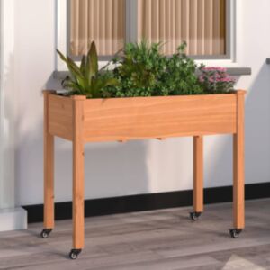 Pood24 voodriga taimelava ratastega, pruun, 118x59x80 cm, nulupuit