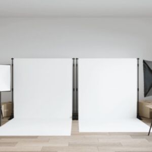 Pood24 taustaraamid 2 tk, must, 254x243 cm, teras