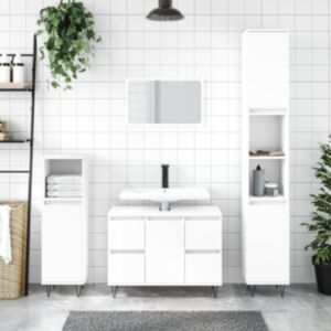Тумба для ванной U24, белый, 80 x 33 x 60 см, искусственное дерево