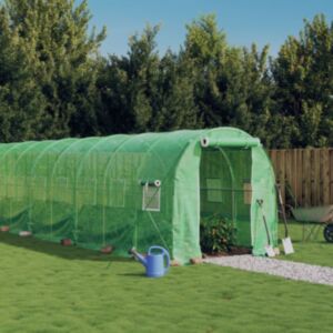 Pood24 kasvuhoone terasraamiga, roheline, 20 m², 10x2x2 m