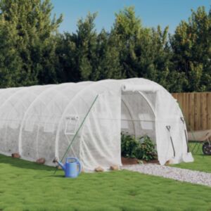 Pood24 kasvuhoone terasraamiga, valge, 18 m², 6x3x2 m
