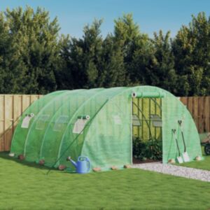 Pood24 kasvuhoone terasraamiga, roheline, 16 m², 4x4x2 m