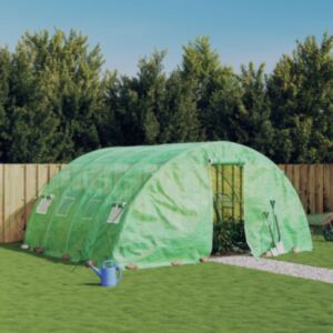 Pood24 kasvuhoone terasraamiga, roheline, 20 m², 5x4x2,3 m